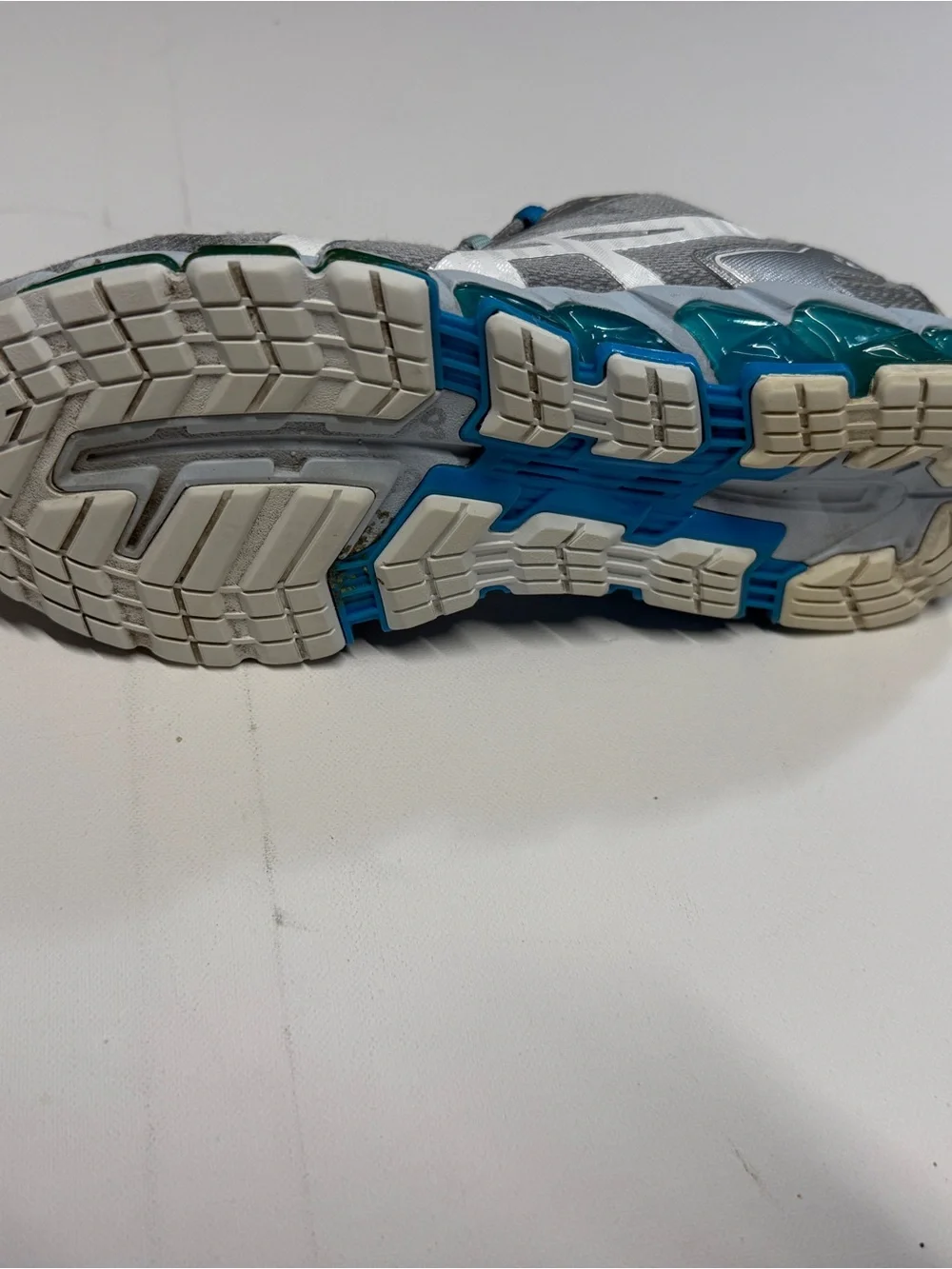 Asics Gray Athletic Mesh Sneakers with White Logo Accents